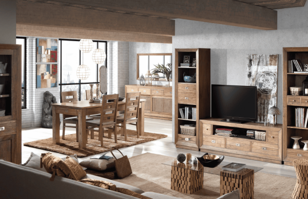 Mueble de estilo rústico, composición de ambiente 25 disponible en Mobles Álvarez Terrassa