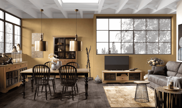 Mueble de estilo rústico, composición de ambiente 15 disponible en Mobles Álvarez Terrassa