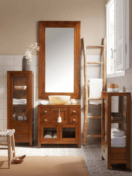 Mueble de estilo rústico, composición de ambiente 24 disponible en Mobles Álvarez Terrassa