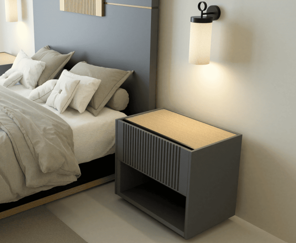 Dormitorio de matrimonio, composición de ambiente 3 disponible en Mobles Álvarez Terrassa