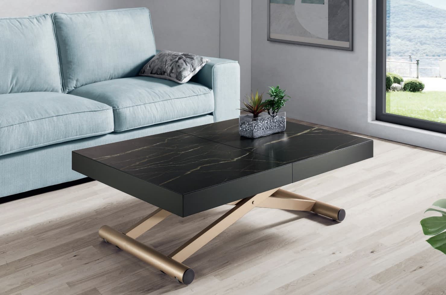 Mesa centro-comedor extensible Activa