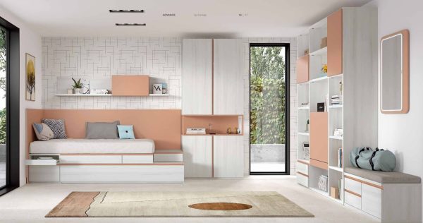 Habitación juvenil a medida modelo adv52 disponible en Mobles Álvarez Terrassa