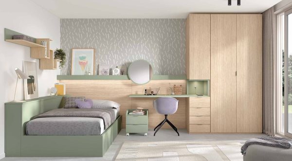 Habitación juvenil a medida modelo adv55, vista 1 disponible en Mobles Álvarez Terrassa