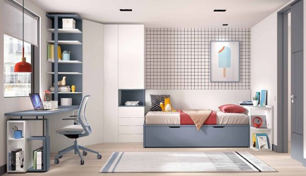 Habitación juvenil a medida modelo adv56 disponible en Mobles Álvarez Terrassa