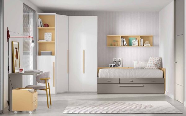 Habitación juvenil a medida modelo adv58 disponible en Mobles Álvarez Terrassa