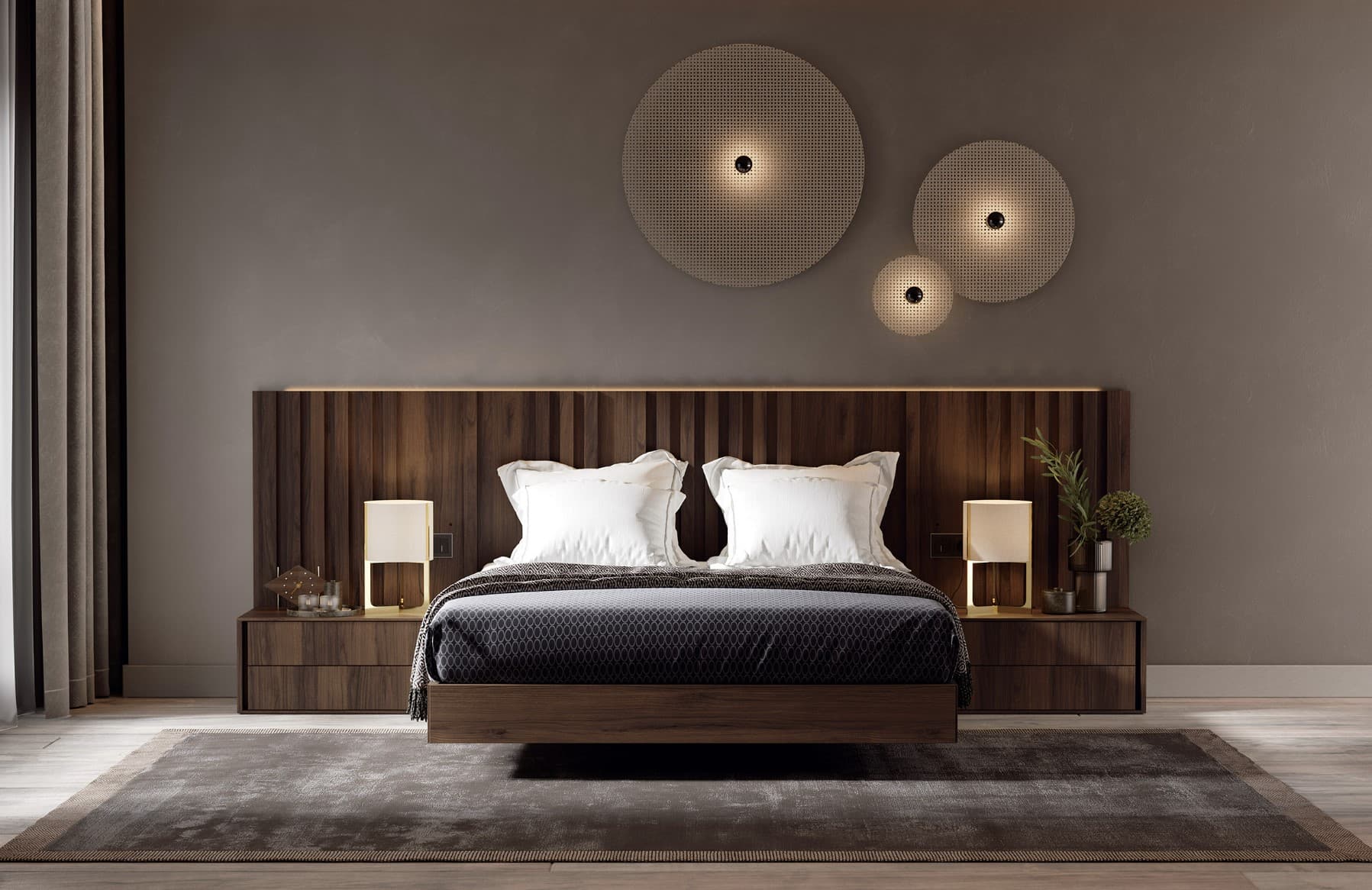 Dormitorio de matrimonio completo Ribbon asimetrico