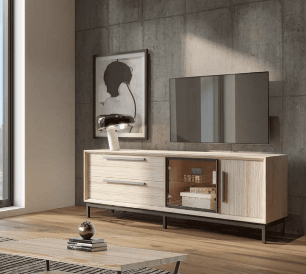 Mueble de televisión modelo tv 193 estoril disponible en Mobles Álvarez Terrassa